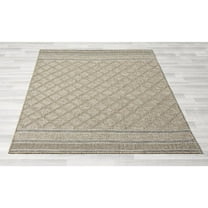 HomeRoots 5' X 7' Gray Geometric Handmade Indoor Outdoor Area Rug