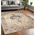 thumbnail image 1 of 5' x 7' Ivory Medallion Power Loom Area Rug, 1 of 9