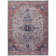 thumbnail image 1 of 5' x 7' Red and Ivory Oriental Power Loom Distressed Washable Non Skid Area Rug, 1 of 5