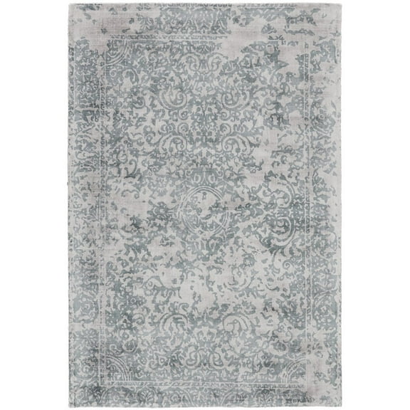 HomeRoots 5' X 8' Blue And Gray Abstract Hand Woven Area Rug