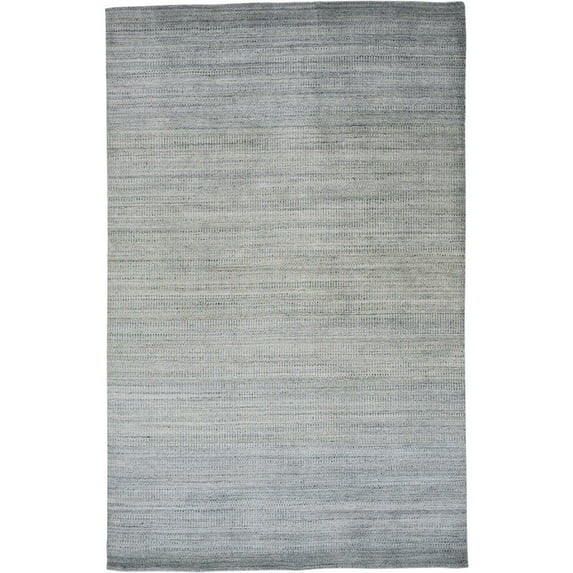 5' X 8' Blue And Gray Ombre Hand Woven Area Rug