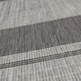thumbnail image 1 of 5' X 8' Blue and Gray Striped Stain Resistant Indoor Outdoor Area Rug Color: Silver, Size: 5'3" x 8', 1 of 10