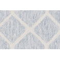 thumbnail image 1 of 5' X 8' Blue And Ivory Wool Geometric Tufted Handmade Stain Resistant Area Rug, 1 of 5