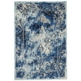 thumbnail image 1 of 5' X 8' Blue Ivory And Gray Floral Distressed Stain Resistant Area Rug, 1 of 7