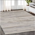 thumbnail image 1 of 5' X 8' Ivory Tan And Brown Abstract Power Loom Distressed Stain Resistant Area Rug, 1 of 9