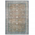 thumbnail image 1 of 5' X 8' Gold And Grey Oriental Power Loom Stain Resistant Area Rug, 1 of 5