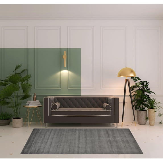 5' X 8' Gray And Black Hand Woven Area Rug