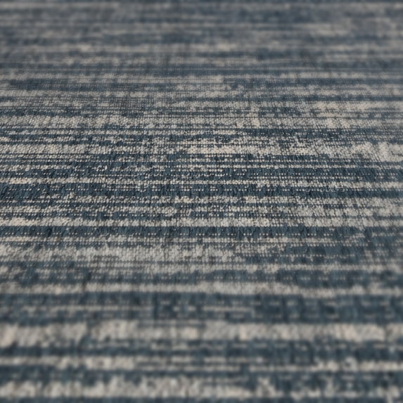 2' X 3' Brown and Ivory Striped Stain Resistant Indoor Outdoor Area Rug Color: Blue, Size: 5'3" x 8'