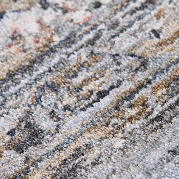 5' x 8' Gray and Brown Oriental Power Loom Area Rug