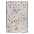 thumbnail image 1 of 5' x 8' Gray and Ivory Geometric Shag Area Rug, 1 of 5
