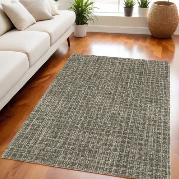 HomeRoots 5' X 8' Gray Geometric Power Loom Area Rug