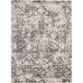 thumbnail image 1 of 5' X 8' Gray Ivory And Silver Abstract Stain Resistant Area Rug, 1 of 9