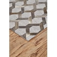 thumbnail image 1 of 5' X 8' Gray Taupe And Silver Geometric Hand Woven Area Rug, 1 of 4