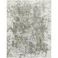 thumbnail image 1 of 5' X 8' Green Gray And Ivory Abstract Distressed Stain Resistant Area Rug, 1 of 9