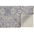 thumbnail image 1 of 5' X 8' Ivory And Navy Wool Floral Tufted Handmade Stain Resistant Area Rug, 1 of 10