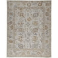 thumbnail image 1 of 5' X 8' Ivory And Tan Floral Hand Knotted Stain Resistant Area Rug, 1 of 10