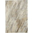 thumbnail image 1 of 5' X 8' Ivory Tan And Brown Abstract Area Rug, 1 of 9