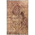 thumbnail image 1 of HomeRoots 487126 5 x 8 ft. Maroon & Gold Abstract Power Loom Distressed Stain Resistant Rectangle Area Rug, 1 of 8