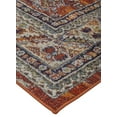 thumbnail image 1 of 5' X 8' Red Orange And Ivory Floral Stain Resistant Area Rug, 1 of 4