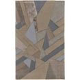 thumbnail image 1 of HomeRoots 5' X 8' Tan Brown And Blue Wool Geometric Tufted Handmade Area Rug, 1 of 10