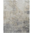 thumbnail image 1 of 5' X 8' Tan Ivory And Gray Abstract Power Loom Distressed Area Rug, 1 of 9