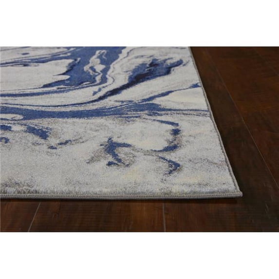 HomeRoots 5 ft. 3 in. x 7 ft. 7 in. Polypropylene Blue Area Rug - Blue - 5 ft. 3 in. x 7 ft. 7 in.