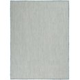 thumbnail image 1 of HomeRoots 522028 5 x 7 ft. Aqua Geometric Power Loom Rectangle Area Rug, 1 of 1