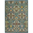 thumbnail image 1 of HomeRoots  5 x 7 ft. Blue Floral Power Loom Rectangle Area Rug - Blue - 5 x 7 ft., 1 of 1