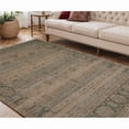 thumbnail image 1 of HomeRoots 570601 5 x 7 ft. Brown Dark Gray & Dark Turquoise Oriental Hand Woven Rectangle Area Rug with Fringe, 1 of 1