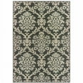 thumbnail image 1 of HomeRoots  5 x 7 ft. Gray Floral Stain Resistant Indoor & Outdoor Rectangle Area Rug - Gray - 5 x 7 ft., 1 of 1