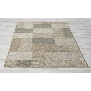 HomeRoots  5 x 7 ft. Gray Geometric Handmade Indoor & Outdoor Rectangle Area Rug - Gray - 5 x 7 ft.