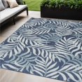 thumbnail image 1 of HomeRoots 552505 5 x 7 ft. Navy Blue Sky Blue & Ivory Palm Leaf Indoor & Outdoor Rectangle Area Rug, 1 of 1