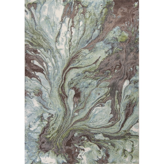 5'3" x 7'7" Polypropelene Seafoam Area Rug