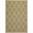 thumbnail image 1 of HomeRoots 5' x 8' Tan Geometric Stain Resistant Indoor Outdoor Area Rug, 1 of 5