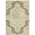 thumbnail image 1 of HomeRoots 5' x 8' Tan Oriental Stain Resistant Indoor Outdoor Area Rug, 1 of 5