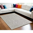 thumbnail image 1 of HomeRoots 566923 5 x 8 ft. Abstract Hand Woven Worn Faded Rectangle Area Rug, Ivory & Gray, 1 of 1