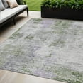thumbnail image 1 of 5' X 8' Olive Green And Gray Abstract Washable Indoor Outdoor Area Rug, 1 of 5