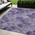 thumbnail image 1 of 5' X 8' Purple Lilac And Lavender Abstract Washable Indoor Outdoor Area Rug, 1 of 5