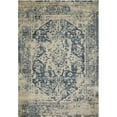 thumbnail image 1 of HomeRoots  5 x 8 ft. Beige & Blue Distressed Medallion Area Rug - Ivory, 1 of 1