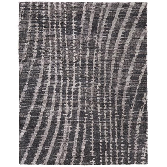 HomeRoots 617083 5 x 8 ft. Black, Gray & Ivory Abstract Rectangle Area Rug