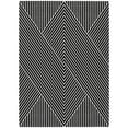 thumbnail image 1 of HomeRoots 612107 5 x 8 ft. Black & Ivory Geometric Washable Indoor & Outdoor Rectangle Area Rug, 1 of 1