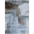 thumbnail image 1 of HomeRoots 602952 5 x 8 ft. Blue, Gray & Dark Brown Abstract Washable Indoor & Outdoor Rectangle Area Rug, 1 of 1