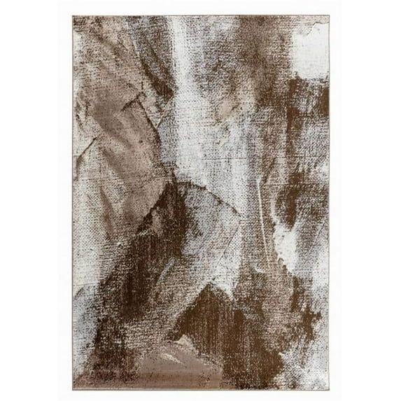 HomeRoots 5 x 8 ft. Brown Abstract Rectangle Area Rug - Brown - 5 x 8 ft.