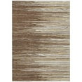 thumbnail image 1 of HomeRoots 597230 5 x 8 ft. Brown, Beige & Ivory Striped Washable Indoor & Outdoor Rectangle Area Rug, 1 of 1
