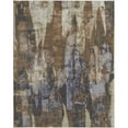 thumbnail image 1 of HomeRoots  5 x 8 ft. Brown Blue & Ivory Abstract Power Loom Distressed Rectangle Area Rug - Blue and Ivory - 5 x 8 ft., 1 of 1
