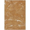 thumbnail image 1 of HomeRoots 601087 5 x 8 ft. Copper, Brown & Ivory Abstract Washable Indoor & Outdoor Rectangle Area Rug, 1 of 1