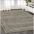 thumbnail image 1 of 5' X 8' Gray And Beige Diamond Area Rug With Fringe, 1 of 5