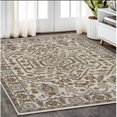 thumbnail image 1 of HomeRoots 574957 5 x 8 ft. Floral Traditional Rectangle Area Rug with Fringe, Ivory & Rust, 1 of 1
