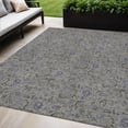 thumbnail image 1 of 5' X 8' Khaki Taupe And Gray Floral Washable Indoor Outdoor Area Rug, 1 of 5