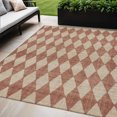 thumbnail image 1 of HomeRoots 577080 5 x 8 ft. Geometric Washable Indoor & Outdoor Rectangle Area Rug, Orange & Copper, 1 of 5